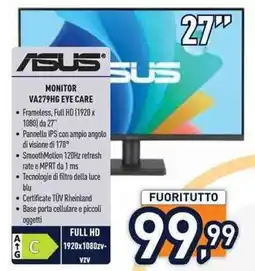 Unieuro ASUS MONITOR VA279HG EYE CARE offerta
