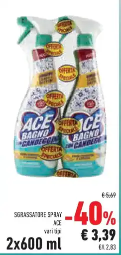 Conad Superstore Sgrassatore spray ACE offerta