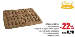 Conad Superstore Focaccia ai cereali CONAD offerta
