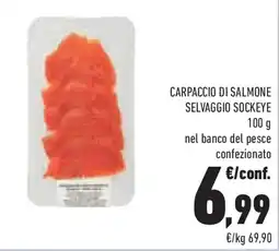 Conad Superstore Carpaccio di salmone selvaggio SOCKEYE offerta