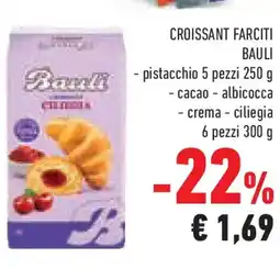 Conad Superstore Croissant farciti BAULI pistacchio 5 pezzi offerta