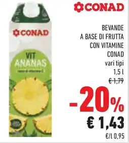 Conad Superstore Bevande a base di frutta con vitamine CONAD offerta