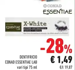 Conad Superstore Dentifricio CONAD ESSENTIAE LAB offerta