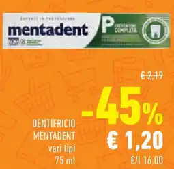Conad Superstore Dentifricio MENTADENT offerta