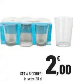 Conad Superstore Set 6 bicchieri offerta