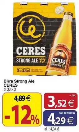 Docks Cash&Carry Birra Strong Ale CERES offerta