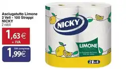 Docks Cash&Carry Asciugatutto Limone 2 Veli - 100 Strappi NICKY offerta