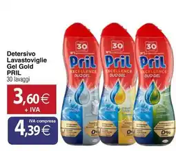 Docks Cash&Carry Detersivo Lavastoviglie Gel Gold PRIL offerta