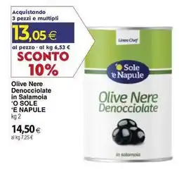 Docks Cash&Carry Olive Nere Denocciolate in Salamoia 'O SOLE 'E NAPULE offerta