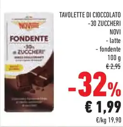 Conad Superstore Tavolette di cioccolato -30 zuccheri NOVI offerta