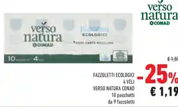 Conad Superstore Fazzoletti ecologici 4 veli VERSO NATURA CONAD offerta