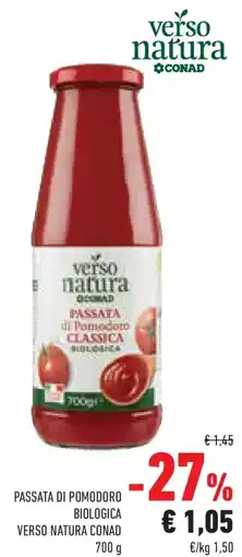 Conad Superstore Passata di pomodoro biologica VERSO NATURA CONAD offerta