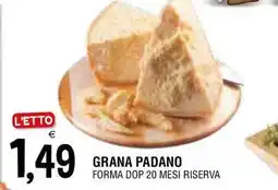 Al Discount Grana padano forma dop 20 mesi riserva offerta