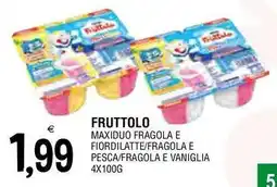 Al Discount Fruttolo maxiduo fragola e fiordilatte/fragola e pesca/fragola e vaniglia offerta
