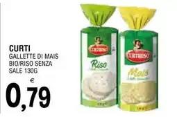 Al Discount Curti gallette di mais bio/riso senza sale offerta