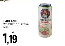 Al Discount Paulaner weissbier 5,5 lattina offerta