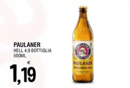 Al Discount Paulaner hell 4,9 bottiglia offerta