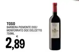 Al Discount Toso barbera piemonte doc/ monferrato doc dolcetto offerta