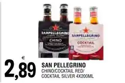 Al Discount San pellegrino chino/cocktail red/ cocktail silver offerta