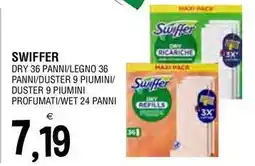 Al Discount Swiffer dry 36 panni/legno 36 panni/duster 9 piumini/ duster 9 piumini profumati/wet 24 panni offerta