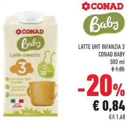 Conad Superstore Latte uht infanzia 3 CONAD BABY offerta