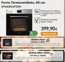 Unieuro smeg Forno Termoventilato, SF6400S1PZXN offerta