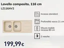 Unieuro smeg Lavello composito, LZ116AV2 offerta