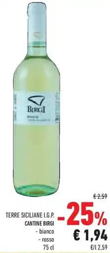 Conad Superstore Terre siciliane i.g.p. cantine BIRGI offerta