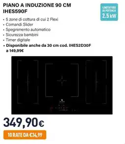 Unieuro Electroline PIANO A INDUZIONE IHES590F offerta