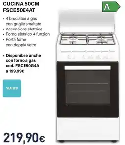 Unieuro Electroline CUCINA FSCE50E4AT offerta