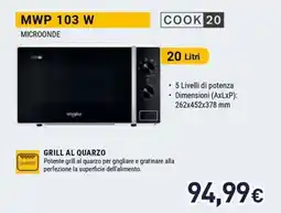 Unieuro Whirlpool MWP 103 W MICROONDE offerta