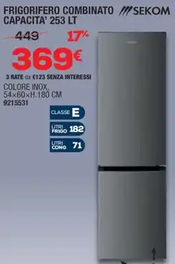 Bricofer Frigorifero combinato capacita' SEKOM offerta