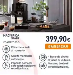 Unieuro DeLonghi MAGNIFICA START ECAM220.60.B offerta