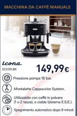 Unieuro DeLonghi Icona ECO311.BK offerta