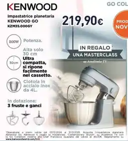 Unieuro KZM35.000GY Impastatrice planetaria KENWOOD GO offerta