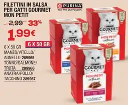 Bricofer Filettini in salsa per gatti gourmet mon petit PURINA offerta