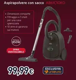 Unieuro AEG Aspirapolvere con sacco AB61C1OKO offerta