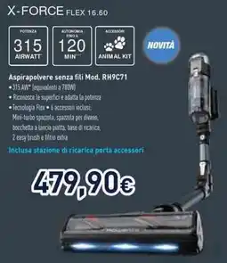 Unieuro Rowenta x-force flex Aspirapolvere senza fili Mod. RH9C71 offerta