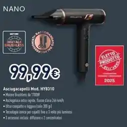 Unieuro Rowenta NANO Asciugacapelli Mod. HY8310 offerta