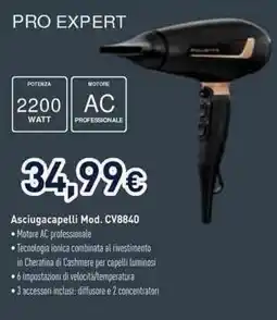 Unieuro Rowenta pro expert Asciugacapelli Mod. CV8840 offerta