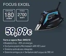 Unieuro Rowenta focus excel Ferro a vapore Mod. DW5310 offerta
