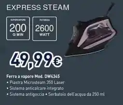 Unieuro Rowenta express steam Ferro a vapore Mod. DW4345 offerta