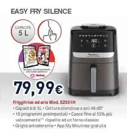 Unieuro Moulinex easy fry silence Friggitrice ad aria Mod. EZ551H offerta