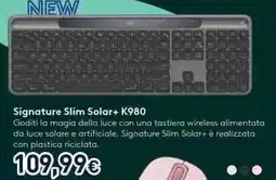 Unieuro logitech Signature Slim Solar+ K980 offerta
