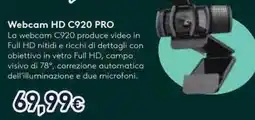 Unieuro logitech Webcam HD C920 PRO offerta