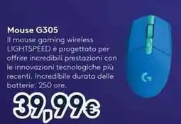 Unieuro logitech Mouse G305 offerta