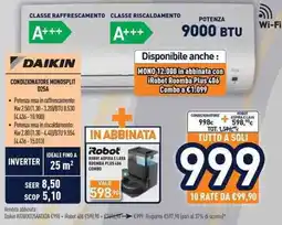Unieuro Daikin condizionatore monosplit D25A offerta