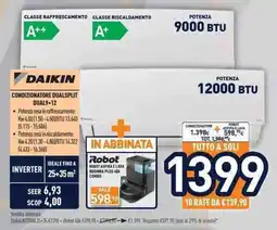 Unieuro DAIKIN CONDIZIONATORE DUALSPLIT DUAL9+12 offerta