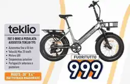 Unieuro Fat e-bike a pedalata assistita teklio TF5 offerta