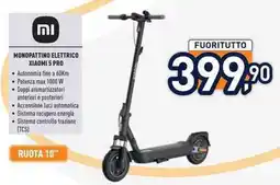 Unieuro Monopattino elettrico xiaomi 5 pro offerta